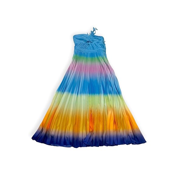 Jonathan Simkhai Annita Halter Dress Capri Blue Size 2 NWT - Picture 6 of 16